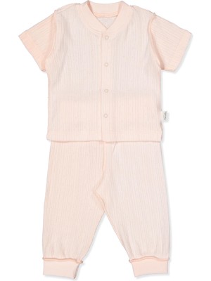 Bebetto Dış Dikiş Ajurlu Patiksiz Mini Pijama (Basıc/25) Pembe