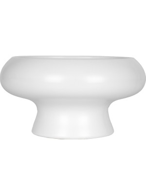 Herdekora Dekoratif Ayaklı Seramik Saksı Beyaz 22X11 Cm.