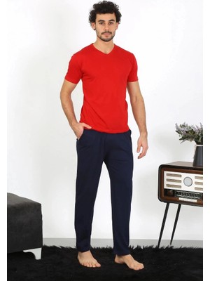 Beruflic Erkek Penye Kırmızı 3'lü Pijama Takımı