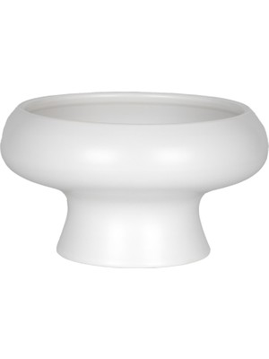 Herdekora Dekoratif Ayaklı Seramik Saksı Beyaz 16X8,5 Cm.