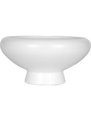 Herdekora Dekoratif Ayaklı Seramik Saksı Beyaz 20X10 Cm.