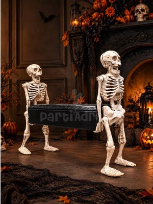 Parti Adresi Cadılar Bayramı Iskelet Figürlü Parti Süsü 55X45 Cm – Hareketli Sesli Halloween Dekoru