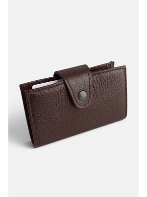 Lederax Hakiki Deri Minimalist Akordiyon Kartlık LD676