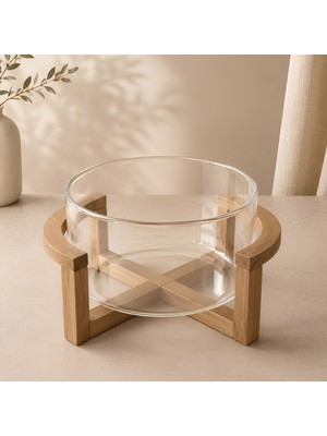 Balsa Akasya Ayaklı Sunum 20X10 cm