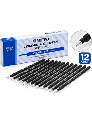 Micro Ceramic Refil Roller Kalem Refil 0,5 mm -  12 Adet