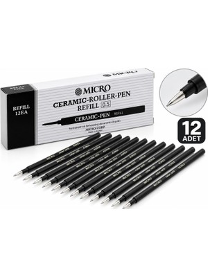 Micro Ceramic Refil Roller Kalem Refil 0,5 mm -  12 Adet