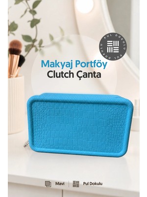 Lizy's Kadın Aroma Kokulu Makyaj Çantası Portföy Clutch Çanta – 20X12 cm