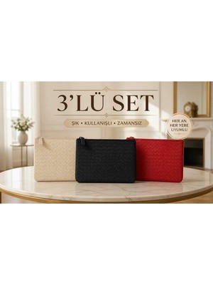 Lizy's Çanta Portföy&cluth 3 Lü Set