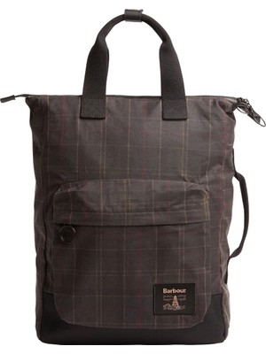 Barbour Field Tartan Yağlı Sırt Çantası OL91 Dark Classic Tartan