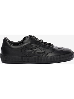 Erkek Siyah Hakiki Deri Sneaker Ayakkabı 5K1SA18485