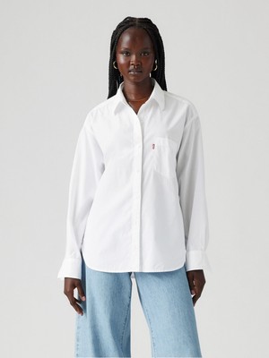 Levi's Harlıe Boyfrıend Kadın Beyaz Cepli Gömlek 001HM-0003