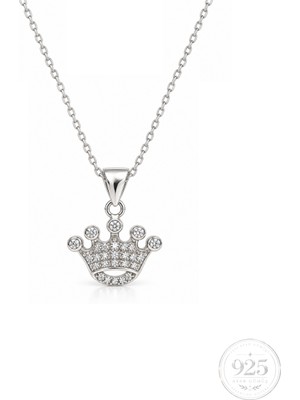 Servi 925 Ayar Gümüş Royal Crown Taç Kolye
