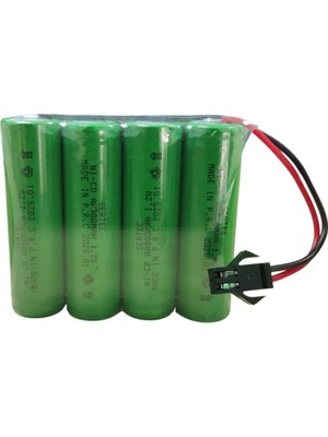 Aslanoğlu Store 4.8V 4S1P Aa 800 Mah Kablo + Siyah Konnektörlü Oyuncak Pili