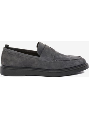 Greyder Erkek Füme Hakiki Deri Loafer Ayakkabı 5K1LA18493