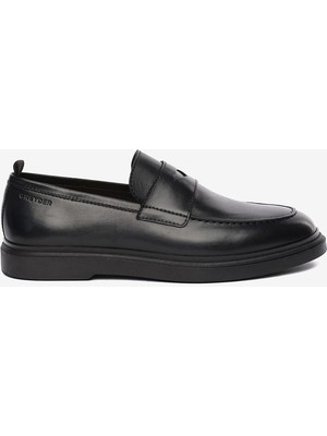 Greyder Erkek Siyah Hakiki Deri Loafer Ayakkabı 5K1LA18493