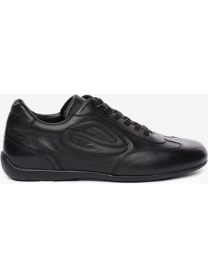 Erkek Siyah Hakiki Deri Sneaker Ayakkabı 5K1SA18472