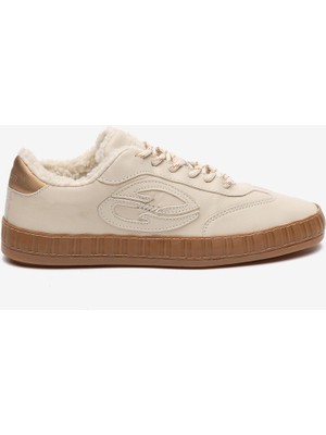 Greyder Kadın Bej Hakiki Deri Sneaker Ayakkabı 5K2SA33676
