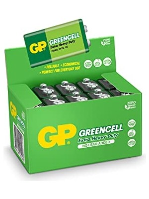 GP1604G Greencell 6F22/1222/9V Pil, 9 V, 10'lu Kutu