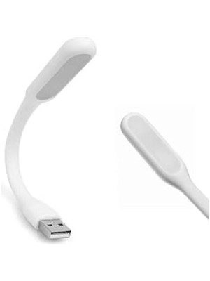 USB LED Lamba 15 cm Beyaz Renk Işık, Portatif Taşınabilir Gece Lambası