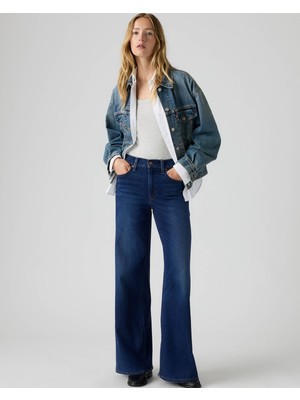Levi's 728 Wıde Leg True Blue Dark Kadın Lacivert Jean Kot Pantolon 0039B-0040