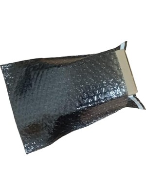 Siyah Bantlı Kapaklı Baloncuklu Torba, Balonlu Patpat Torba 15 Cm(En) X20 Cm(Boy)+5 Cm(Kapak) 50 Adet