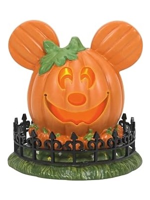 Disney Village Cadılar Bayramı Pumpkintown Mickey Mouse Town Center Işıklı Heykelcik, 10 Cm, Çok Renkli