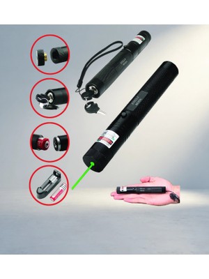 Aslanoğlu Store Uzun Mesafe Yeşil Lazer Pointer 100 Mw Şarjlı Model