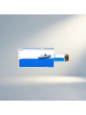 Aslanoğlu Store Dekoratif Yüzen Gemi Biblo 4.2X6.4X17CM Akvaryum Için