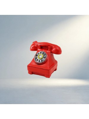 Aslanoğlu Store Vintage Dekoratif Biblo 12X7.5CM Ankesörlü Telefon