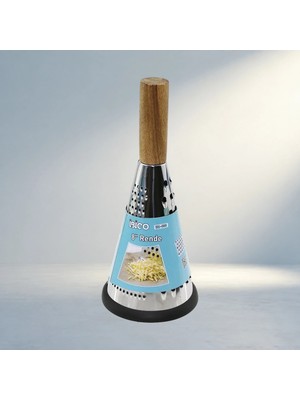 Aslanoğlu Store Bambu Saplı Metal Rende 8 Inç Silikon Tabanlı
