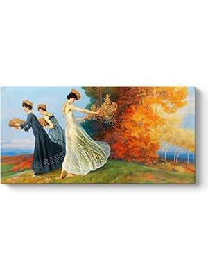 Maximilian Lenz Altın Sonbahar Tablosu 160 x 80