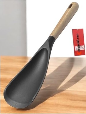 2si 1 Arada Siyah Silikon Kaşık Spatula 1 Adet