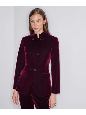 İpekyol Kadife Asimetrik Kapama Blazer IW6260106135008