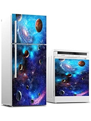 Buzdolabı ve Bulaşık Makinesi Beyaz Eşya Sticker Kaplama Uzay