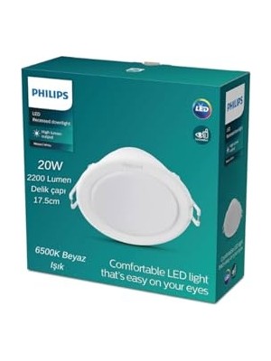Meson 59469 20W Downlight Spot 17.5 cm Delik Çap 6500K Beyaz Işık 2200 Lümen