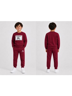 Mavi Boncukk Çocuk Sweatshirt Eşofman Takımı