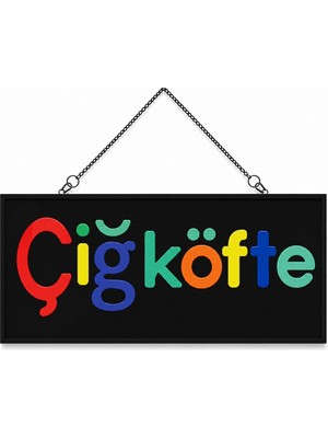 Store Işıklı Tak Çalıştır Hazır Tabela Çiğ Köfte