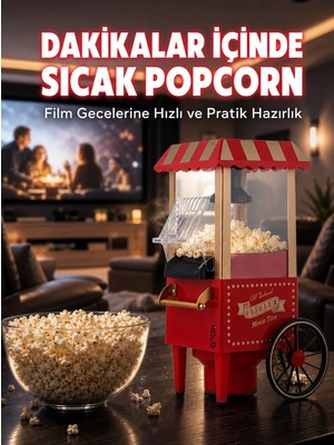 Skygo 5 Dakikada Popcorn Hazırlayan Yağsız Patlatma Makinesi