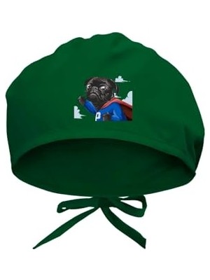 Super Pug Baskılı Cerrahi Bone, Doktor ve Hemşire Hastane Bonesi
