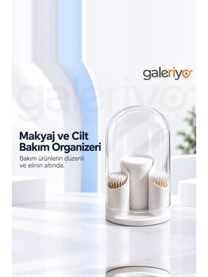 Blackstar Toz Geçirmez Pamukluk & Kulak Çubuğu Düzenleyici Organizer 1BW-Beyaz Şık Tasarım