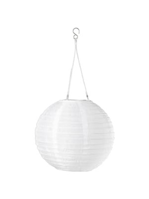 Güneş Enerjili LED Sarkıt Lamba, 30 Cm, Beyaz