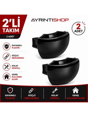 Siyah Plastik Duşakabin Köşe Takozu, 2 Adet