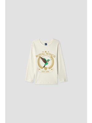 NBT Jeans Erkek Çocuk Bej Sweatshirt