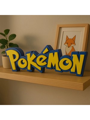 Umikolab Piksel Canavar Temalı Logo Standı, Masaüstü Oyuncu ve Çocuk Odası Dekoru
