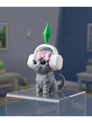 Umikolab Sanal Yaşam Oyunu Temalı Kedi Figürü
