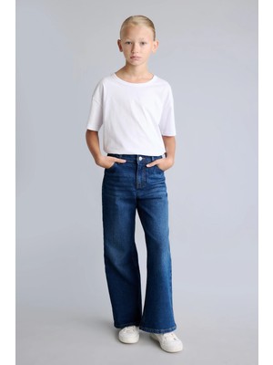 DeFacto Flare Fit Rahat İspanyol Paça Jean Pantolon Kız Çocuk I4938A826AU