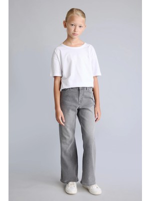 DeFacto Flare Fit Rahat İspanyol Paça Jean Pantolon Kız Çocuk I4938A826AU