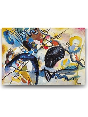 45X30 cm Wassily Kandinsky Mostra Vercelli Tablosu