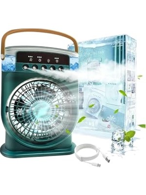 Hızlı USB 600 ml 1/2 3 7 2 Küçük Klima Hava Soğutucu Gece Lambalı 3 H Zamanlayıcı Stili Buğulanma Fanı Rüzgarlı Taşınabilir Ac Sessiz Sis Şarj Edilebilir