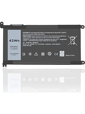 Akü WDX0R Dell Inspiron 15 5570 7579 5567 5578 5368 5379 7569 13 5378 7378 7368 14 5482 7472 17 5770 5767 5555 Için 84 Latiati. Tude 3190 Vostro 5481 5581 - Haute Performance [42WH/11,4V]